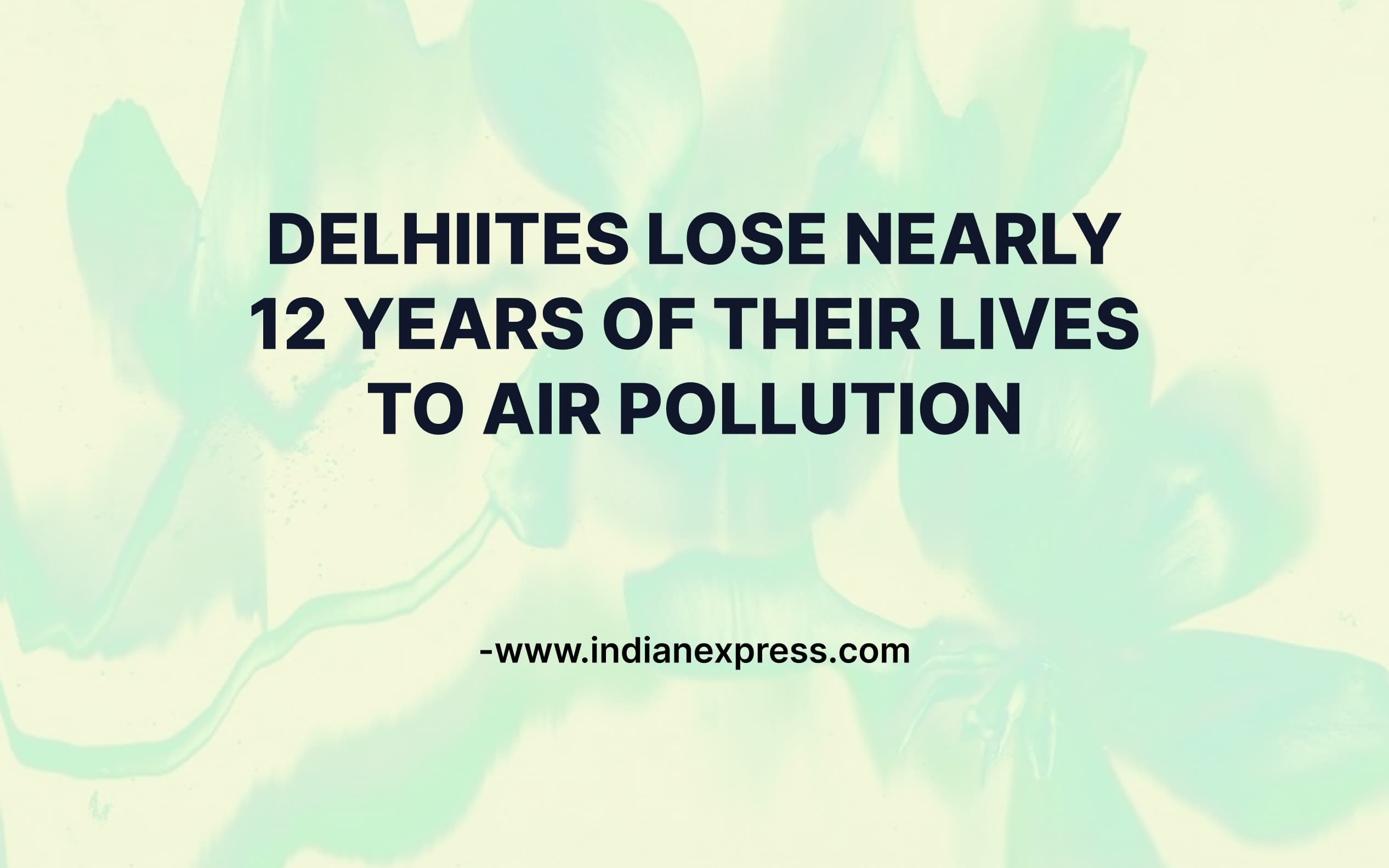 Delhiites lose nearly 12 years of their lives to air pollution