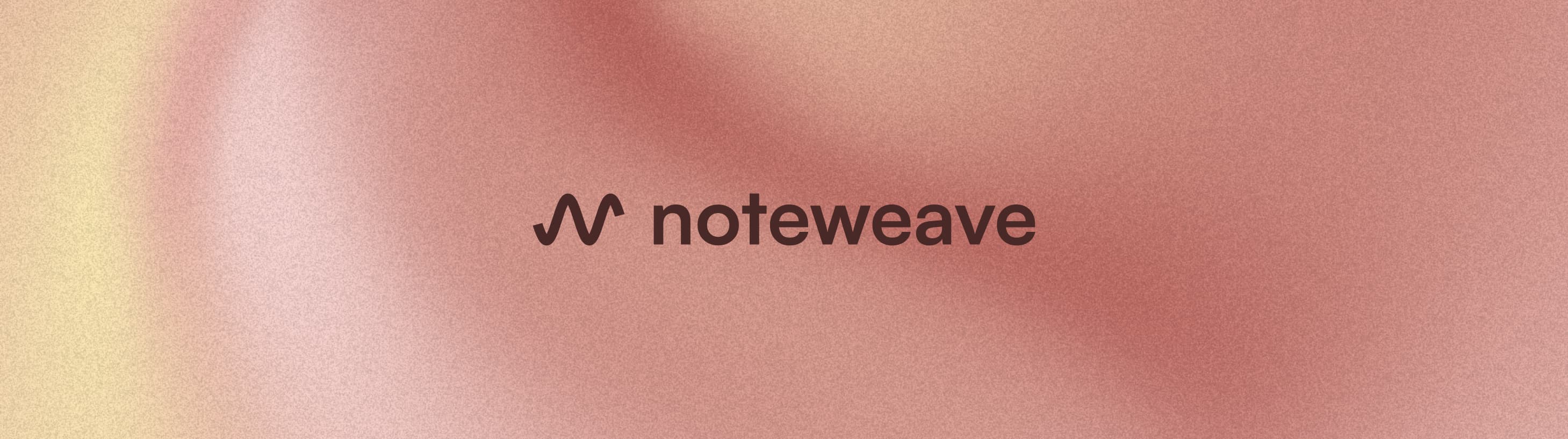 Noteweave wordmark on a warm textured background